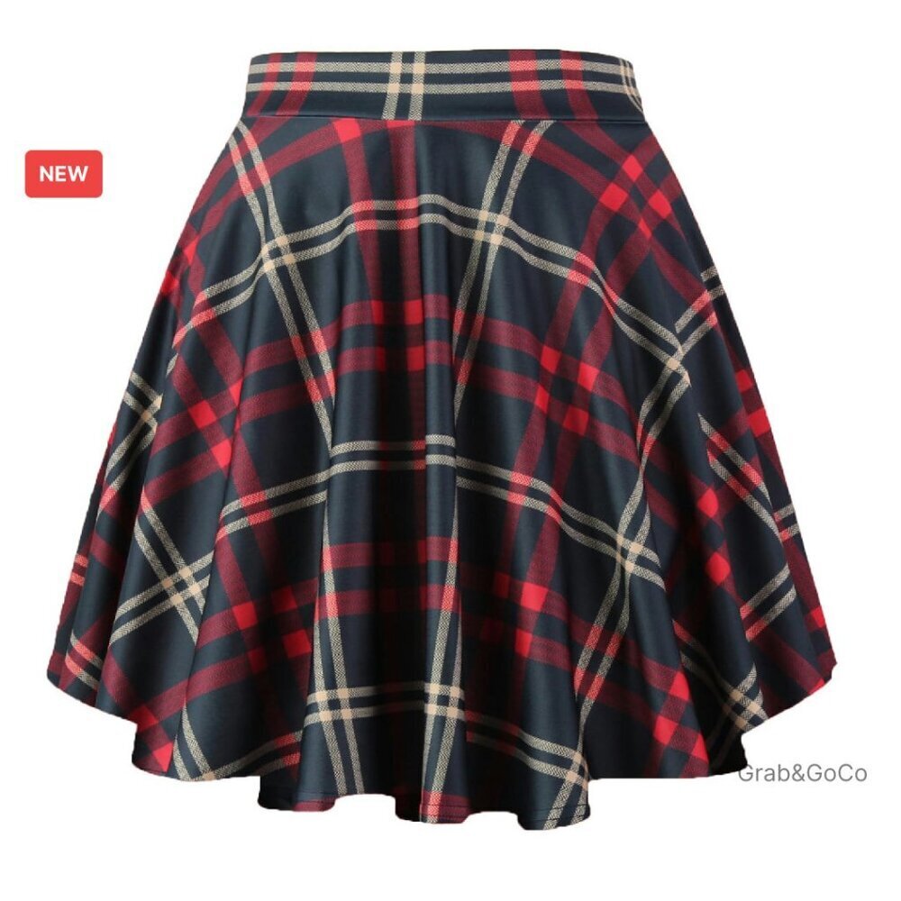 A-Line Mini Skirt Stretchy Flared Skater Party Casual Elegant Y2K